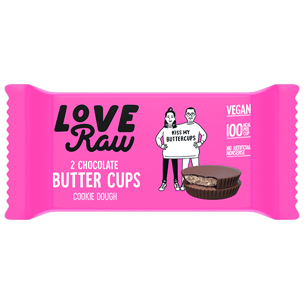 Love Raw Butter Cups - Cookie Dough - 18x34g
