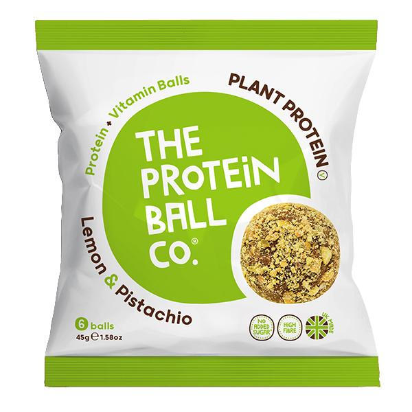 The Protein Ball Co - PLANT PROTEIN - Lemon & Pistachio - Bags - 10x45g