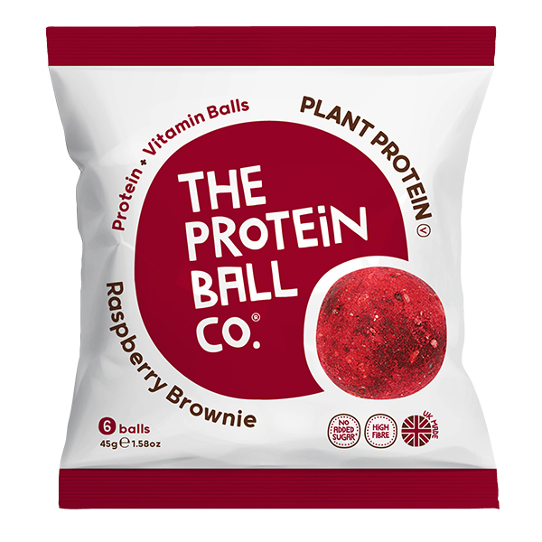 The Protein Ball Co - PLANT PROTEIN - Raspberry Brownie - Bags - 10x45g