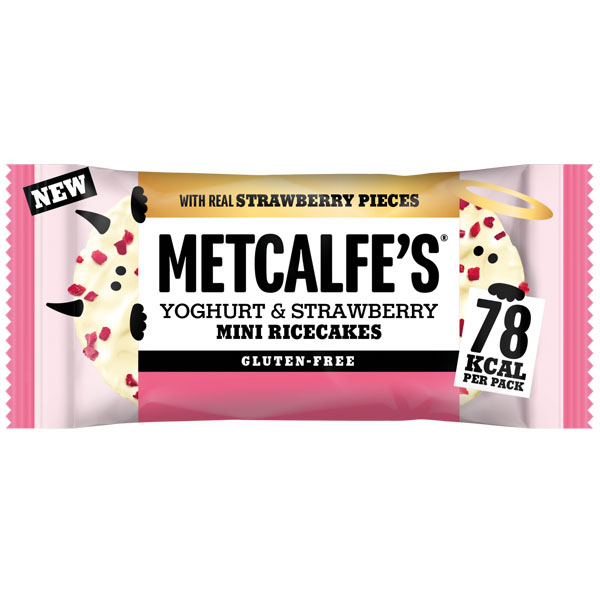 Metcalfe's Mini Rice Cakes Yoghurt & Strawberry 16x16g DDC Foods Ltd