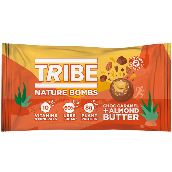 Tribe - Nature Bomb - Choc Caramel & Almond Butter -12x40g
