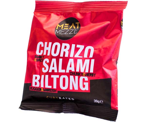 Meat Mezze - Chorizo Salami & Biltong - 12x39G
