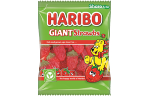 Haribo Grab Bags - Giant Strawberries - 12x160g