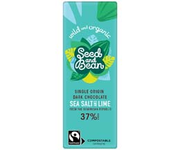 Seed & Bean Org F/T - Milk 37% Cornish Sea Salt & Tropical Lime - 30x25g