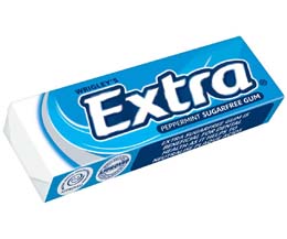 Wrigleys Extra Gum - Peppermint Sugarfree - Blue - 30x14G