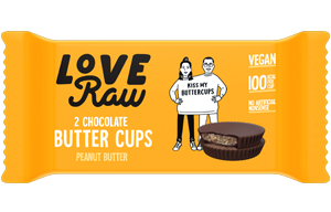 Love Raw Butter Cups - Peanut Butter - 18x34g