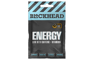 Blockhead - Energy Gum - Caffeine + Vits + Gingesng - 12x16g