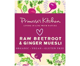 Primrose's Kitchen - Org Raw Beetroot & Ginger Muesli - 24x60g