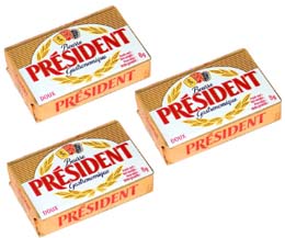 President Unsalted Butter Portions - 750x8G