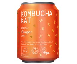 Kombucha Kat Can - Ginger - 12x250ml