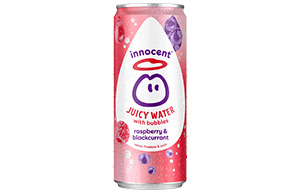 Innocent Juicy Water with Bubbles - Raspberry & Blackcurrant - 12x330ml