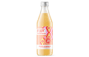 Fix8 Kombucha - Kefir Water - Glass - Peach & Mango - 12x330ml