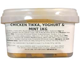Sandwich Filler Mayo - Chicken Tikka, Yoghurt & Mint - 1x1kg
