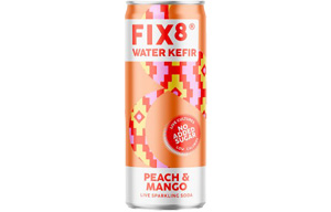Fix8 Kombucha - Kefir Water - Peach & Mango - 12x250ml