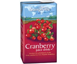 Sunpride Juices - 100% Cranberry - 12x1L