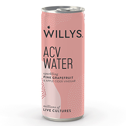 Willy's Sparkling ACV Water - Pink Grapefruit - 12x250ml