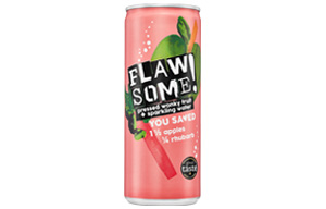 Flawsome Can - Apple & Rhubarb - Lightly Sparkling Juice - 24x250ml