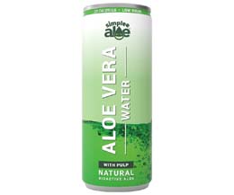 Simplee Aloe - Can - Aloe Vera Water - With Pulp - 12x250ml