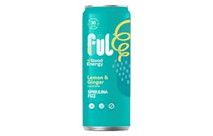 FUL - Lemon & Ginger Sparkling Spirulina - Cans - 12x250ml