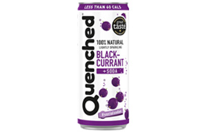 Quenched - 100% Natural - Blackcurrant & Soda - 24x250ml