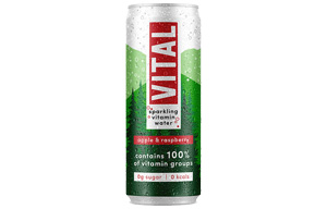 VITAL - Vitamin Water - Sparkling Apple & Raspberry - 12x330ml