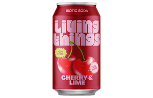 Living Things - Prebiotic and Probiotic Soda - Cherry & Lime - 12x330ml