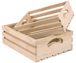 Rdp - Nest Of 3 Slatted Wooden Trays - 1x1