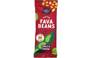 Honest Bean - Roasted Fava Bean Snack - Chilli and Lemon - 12x40g