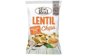 Eat Real - Lentil Chips - Mint & Mango Infused - 12x40g