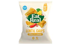Eat Real - Lentil Chips - Chilli & Lemon - 12x40g