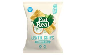 Eat Real - Lentil Chips - Creamy Dill - 12x40g
