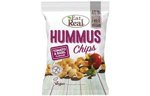 Eat Real - Hummus Chips - Tomato & Basil - 12x45g