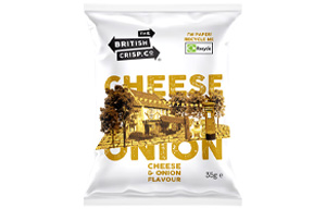 British Crisps - Paper - Cheese & Onion - 24x40g