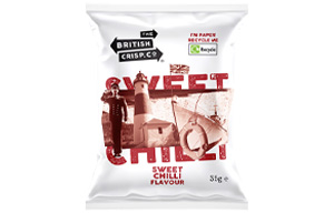 British Crisps - Paper - Sweet Chilli - 24x40g