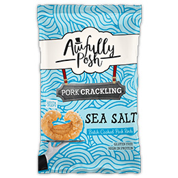 Awfully Posh - Sea Salt Pork Crackling (F029) - 12x40g