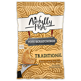 Awfully Posh - Traditional Pork Scratchings (F054) - 12x40g