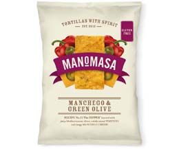 Manomasa Corn Chips - Manchego & Green Olive -16x40g