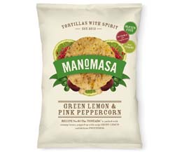 Manomasa Corn Chips - Green Lemon & Pink Peppercorn - 16x40g