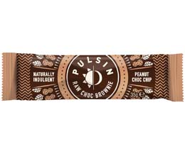 Pulsin - Raw Choc Brownie - Peanut Choc Chip - 18x35g