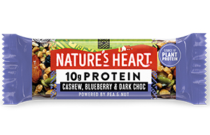 Natures Heart - 10g Protein - Cashew, Blueberry & Dark Choc - 12x45g