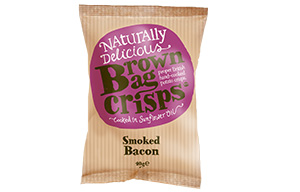 Brown Bag Crisps - Smoked Bacon - 20x40g