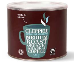 Clipper Coffee - F/T Organic Arabica Coffee - 1x500g Tub