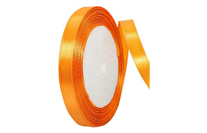 7mm - Satin Ribbon - Orange - 1x25m